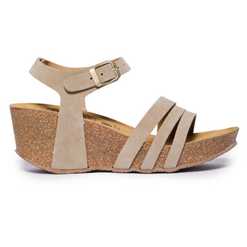 Plakton Platform Wedge Sandal – Willow Taupe